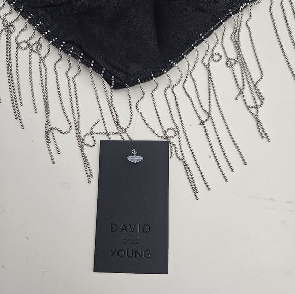 NWT David And Young Bling Chain Fringe Bandana - Picture 3 of 4